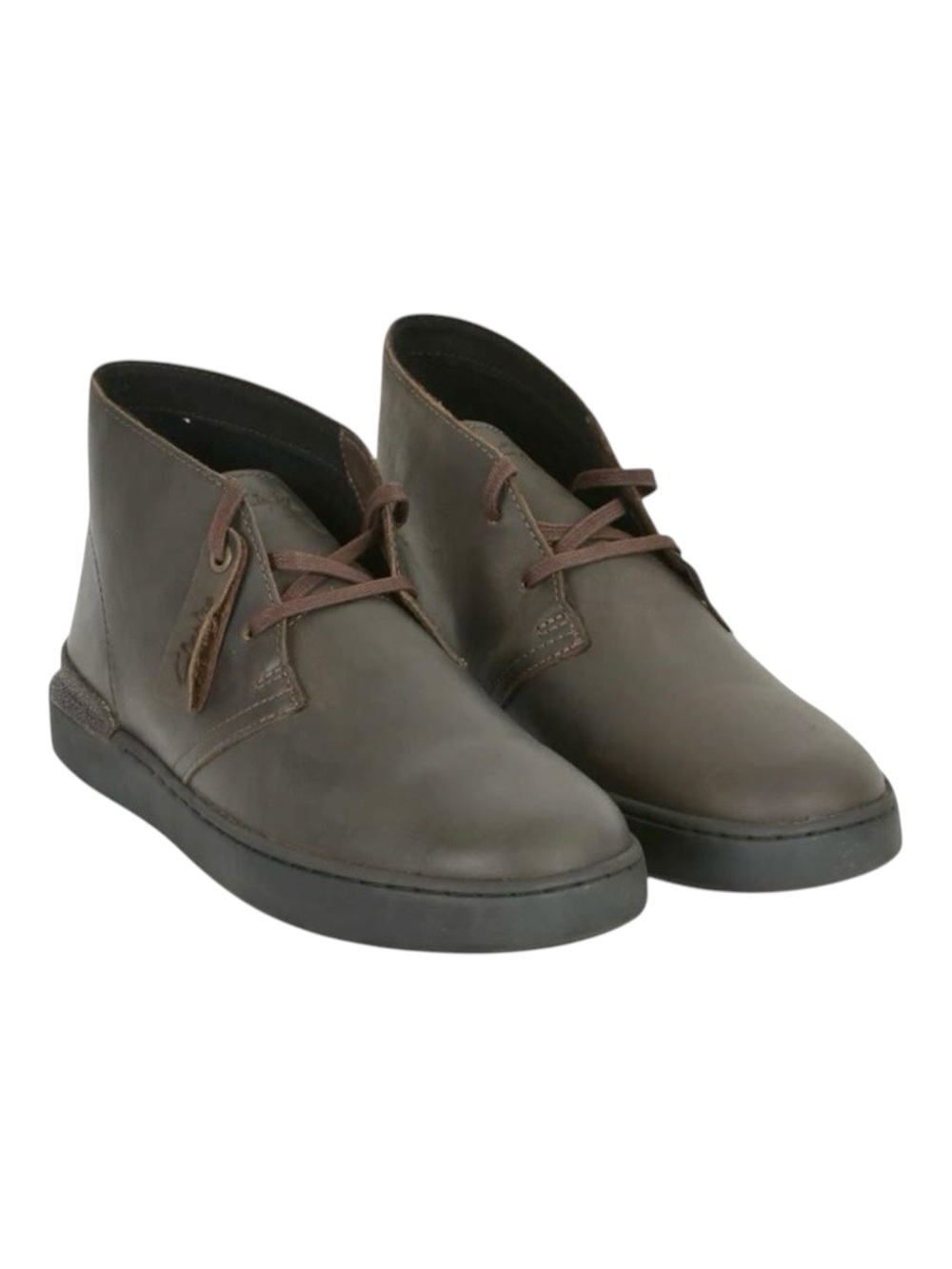 Clarks Courtlite DBT Dark Brown Leather Chukka Boots Lace-Up Size 10.5 M